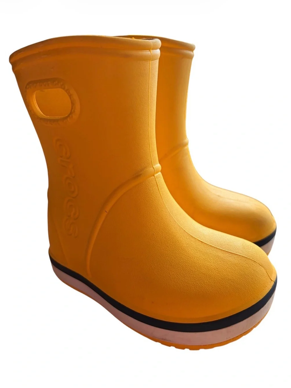 Crocs Kids Yellow Rain Boots Waterproof Size C7